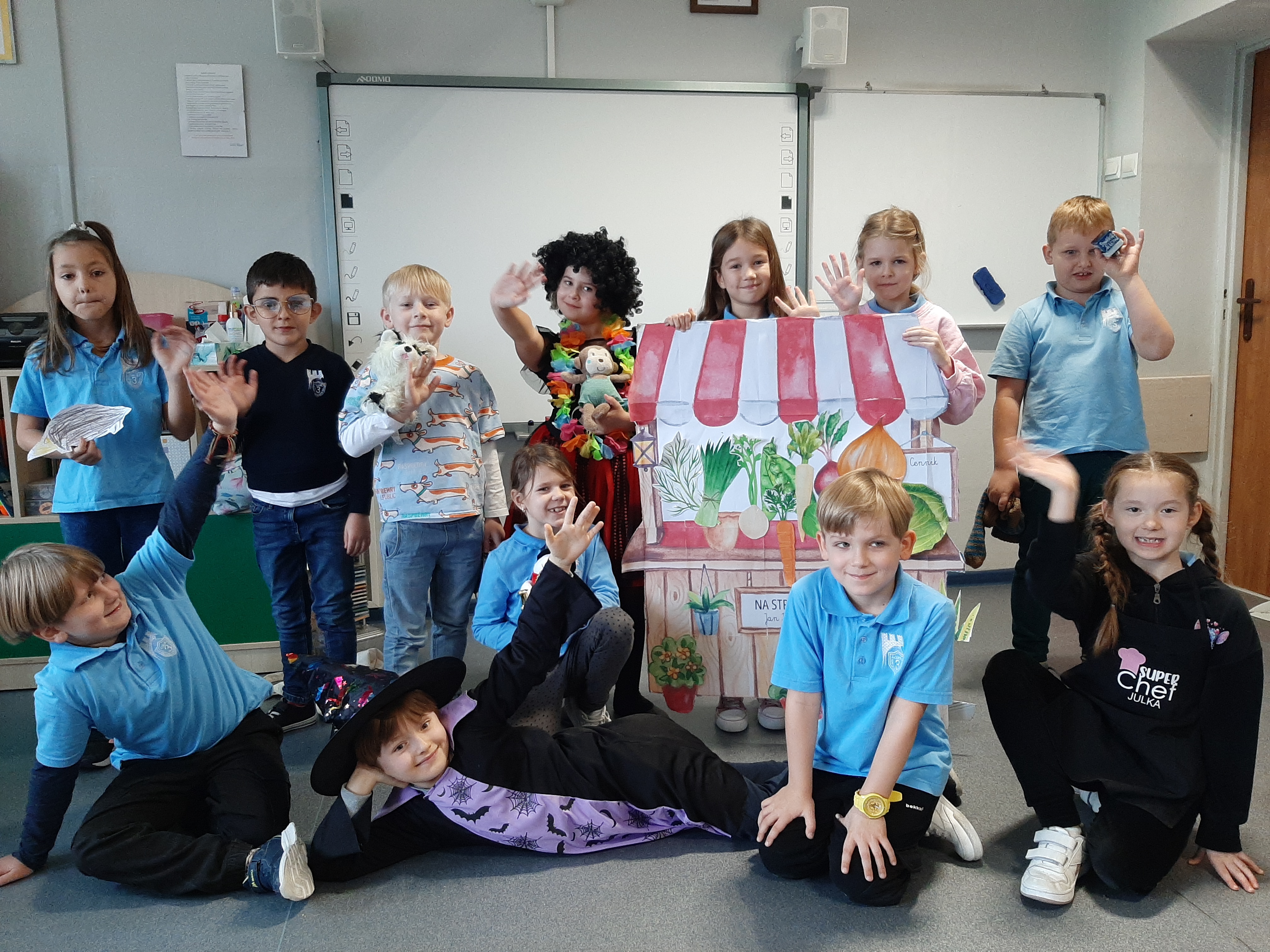 Klasa 1c podczas konkursu recytatorskiego