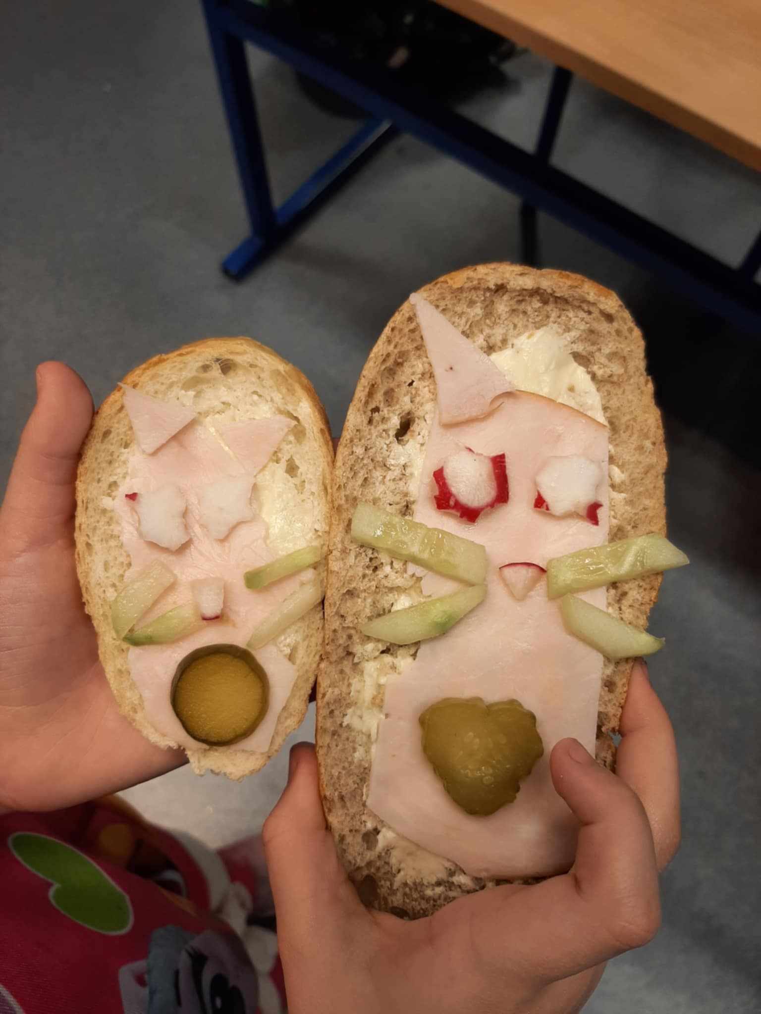 Kanapki wykonane przez dzieci na&nbsp;zajęciach