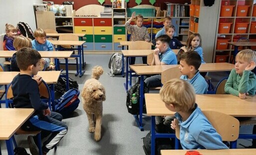 Zdjęcie do Zajęcia z dogoterapii w klasie 1c